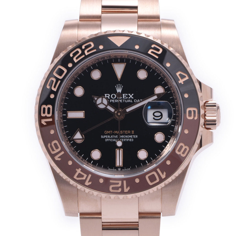 【現金特価】ROLEX ロレックス GMTマスター2 黒/ブラウンベゼル 126715CHNR メンズ エバーローズゴールド 腕時計 自動巻き 黒文字盤 未使用 