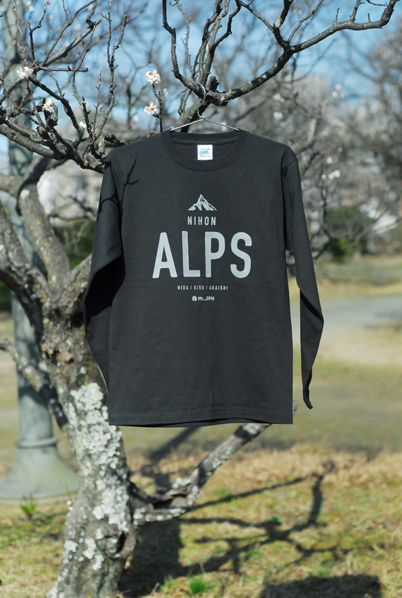 「ALPS」長袖Tシャツ（ブラック）