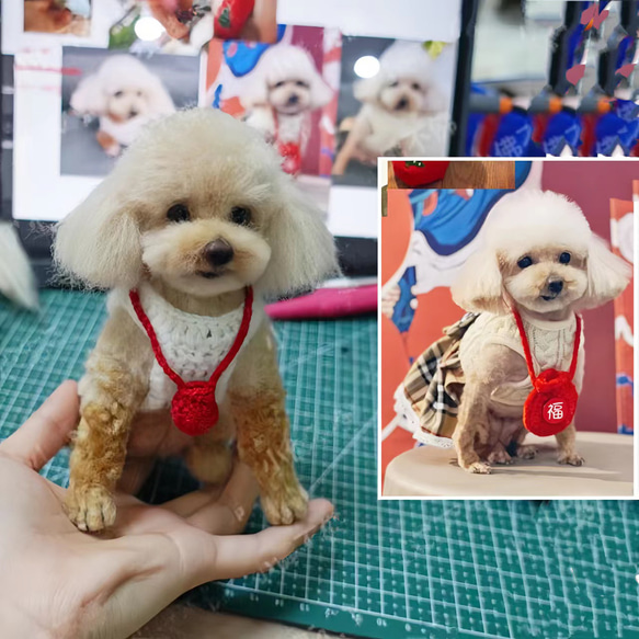 オーダーメイドペット】羊毛フェルト、うちの子 犬ぬいぐるみ、フェルト犬、羊毛犬、肖像画、犬猫人形 プレゼントやギフトに nasadle.cz