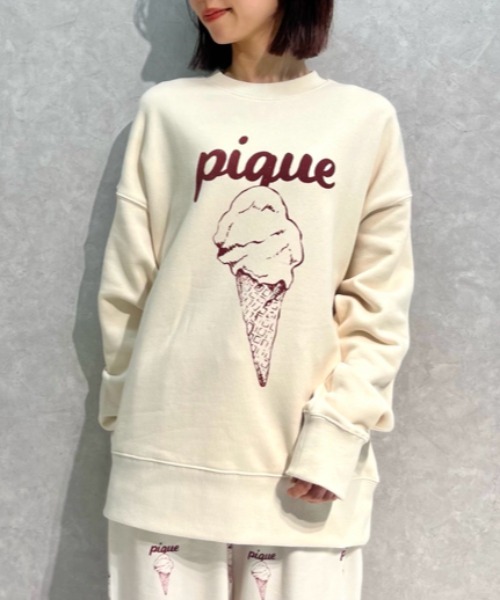 gelato pique/【UNISEX】裏毛ワンポイントプルオーバー