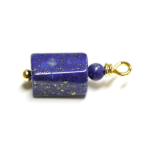 新作【1個】1点もの！ラピスラズリ Lapis Lazuli 約18.5mmゴールドチャーム、パーツ