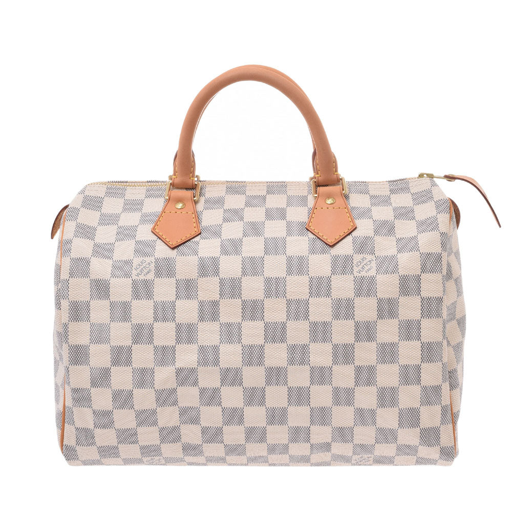 LOUIS VUITTON ルイヴィトンスピーディ30  14137 ホワイト ゴールド金具 ユニセックス ダミエアズールキャンバス ハンドバッグ N41533  中古