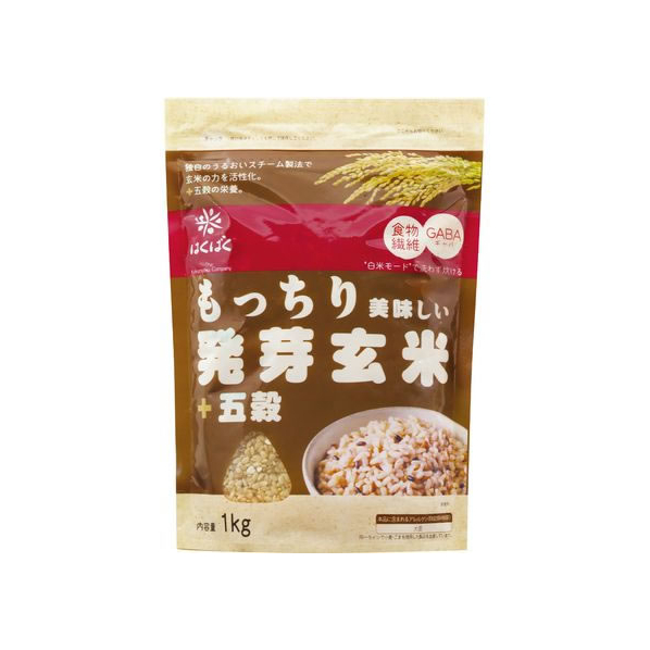 はくばく もっちり美味しい発芽玄米+五穀 1KG FCC0437