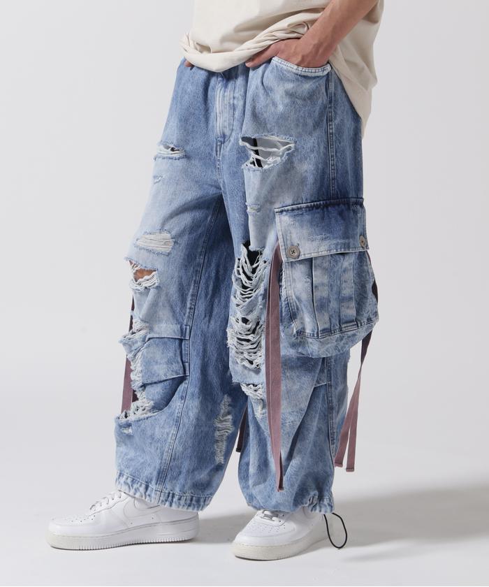 ロイヤルフラッシュ/A.F ARTEFACT/別注VINTAGE DENIM WIDE PANT/･･･