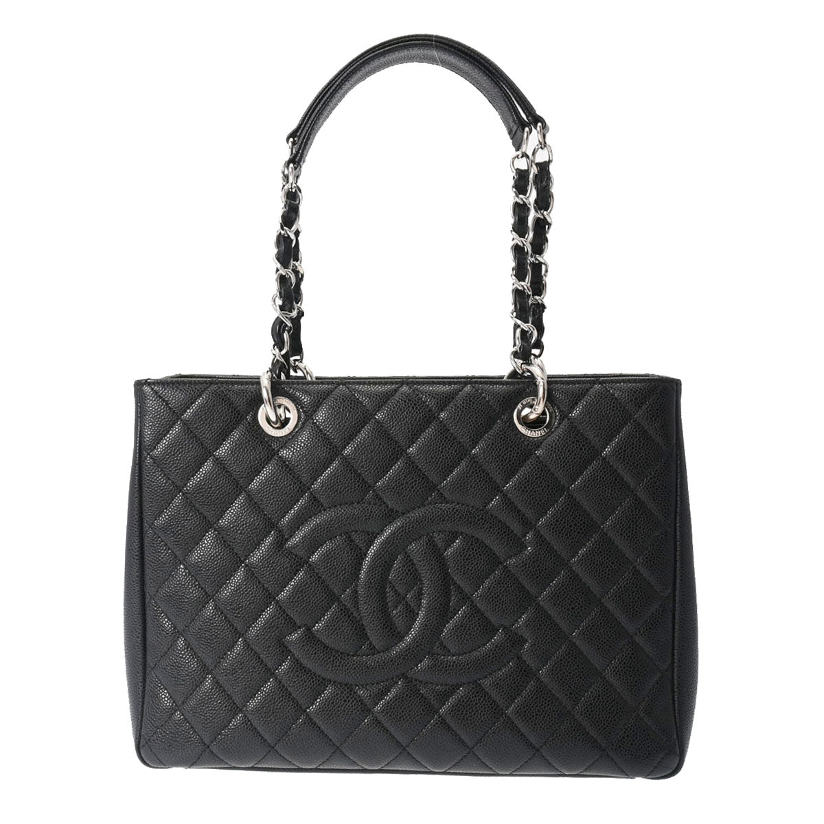 CHANEL シャネル GST グランドショッピングトート 黒 シルバー金具 A50995 レディース キャビアスキン トートバッグ Aランク 中古 