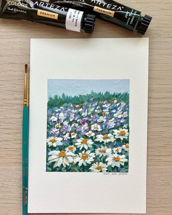 ORIGINAL PAINTING - Wild flowers, 原画, オリジナルアート, フラワーアート