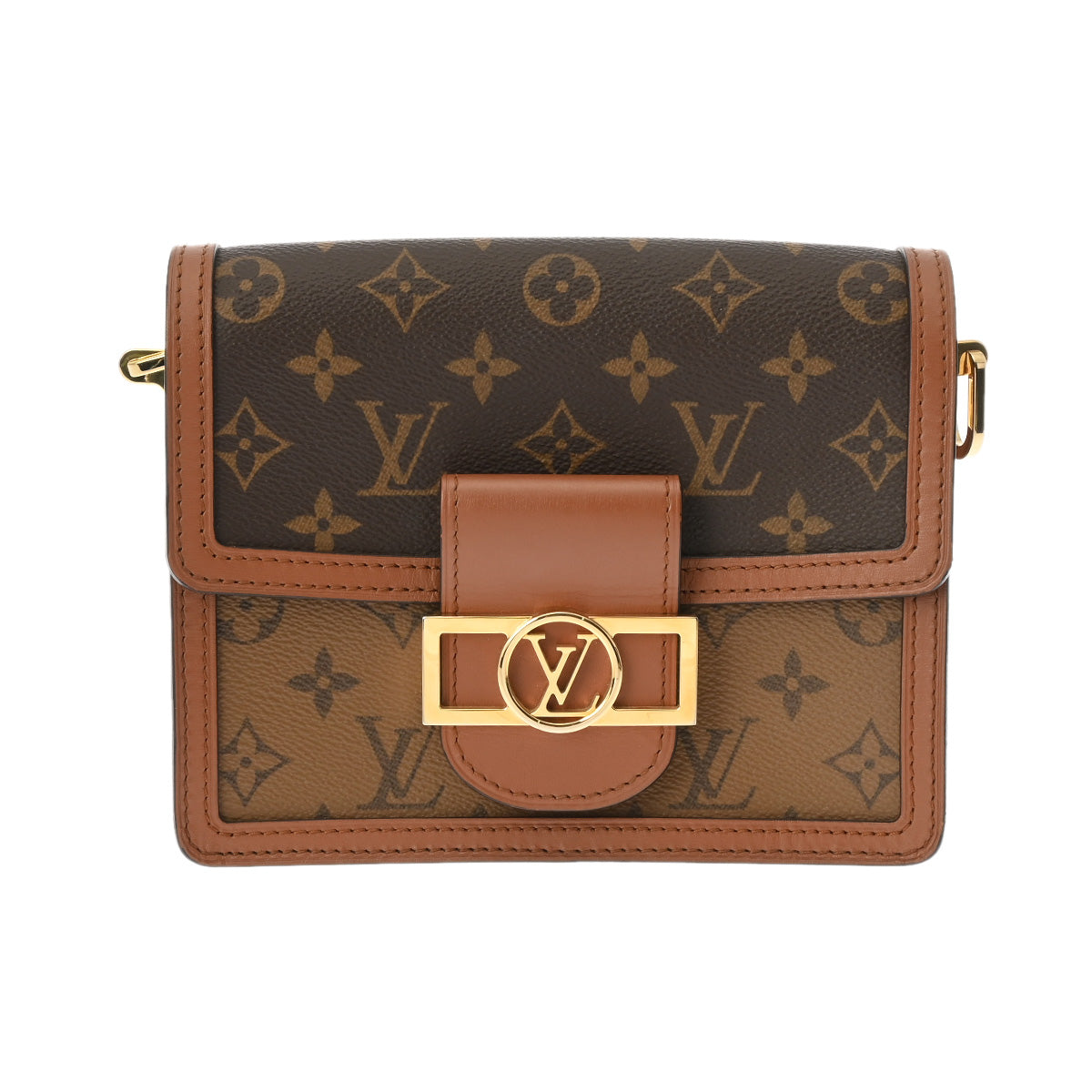 LOUIS VUITTON ルイヴィトン モノグラムリバース ドーフィーヌ MINI ブラウン M45959 レディース モノグラムキャンバス ショルダーバッグ Aランク 中古 