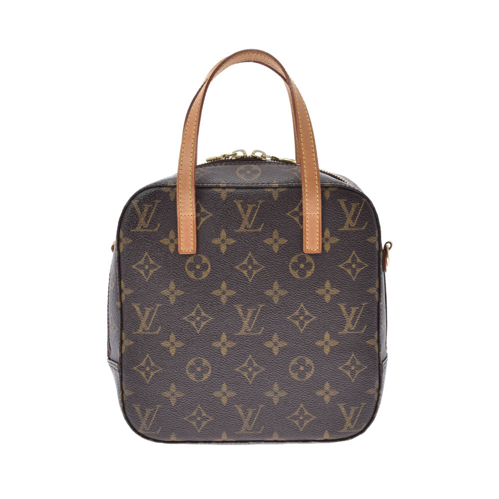 LOUIS VUITTON ルイヴィトン モノグラム スポンティーニ ブラウン M47500 ユニセックス モノグラムキャンバス ハンドバッグ Aランク 中古 