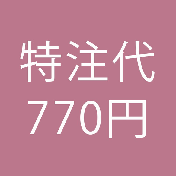 特注代 770円 ※ご注文前にお問合せください。