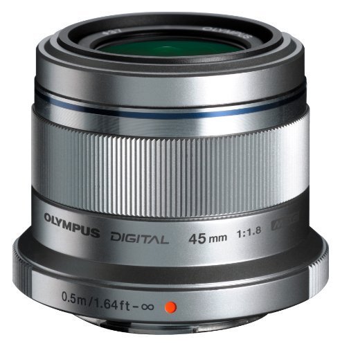 OLYMPUS 単焦点レンズ M.ZUIKO DIGITAL 45mm F1.8 シルバー【中古品】