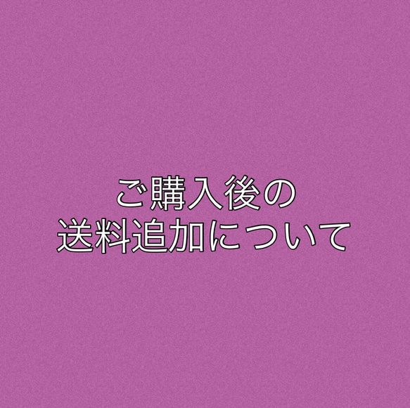 ご購入後の追加送料について