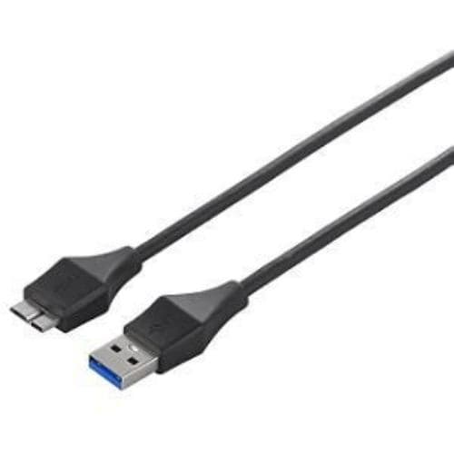 ユニバーサルコネクター USB3.0 A to microB スリムケーブル 1m ブラック