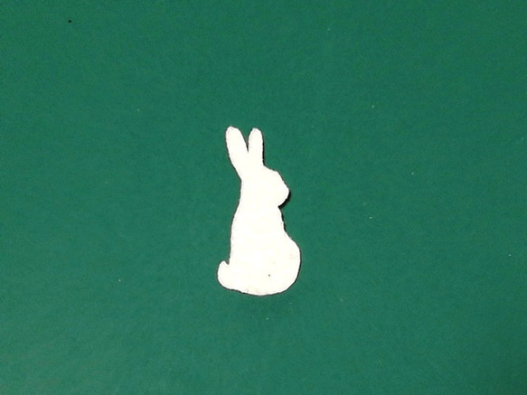 オーダーキラキラワッペン後ろ姿うさぎラビット2cm×1cm/ラメグリッター希望カラー対応/アイロンシール