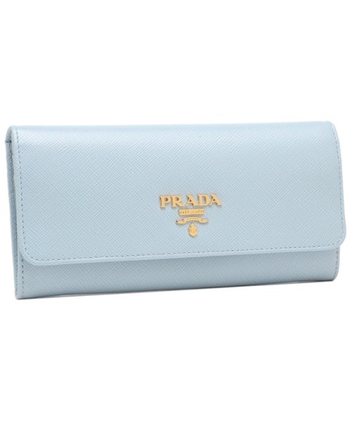 プラダ 長財布 サフィアーノ ブルー レディース PRADA 1MH132 QWA F0076