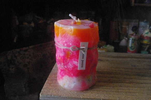 candle　彫刻円柱wide8ｃｍ　ｄ１９２７