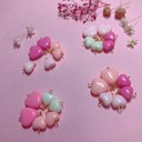 ハートのピアス♡花びらシリーズ♡ ピンク系♡リカちゃん　ジェニーちゃん　ドール用