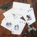 「Aliceの箔押しメッセージカード」　ギフトカード　名刺サイズ　３デザイン×３枚（9枚入）alice_card_mini