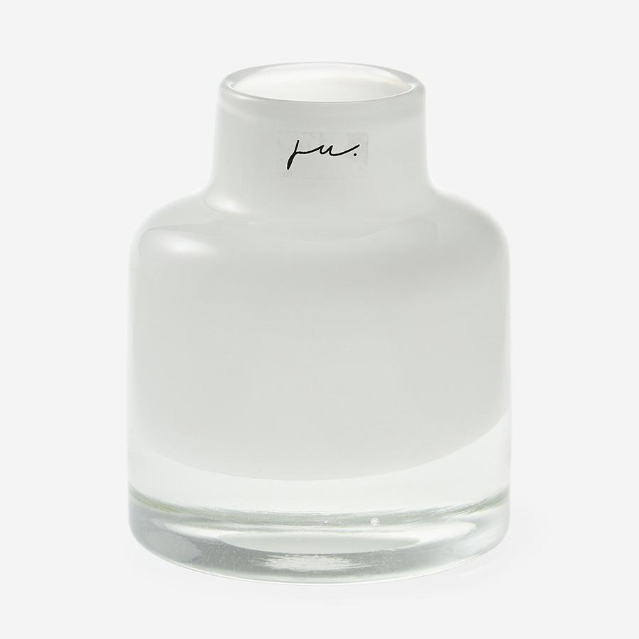 Ju. | Fred Bottle Low フラワーベース H14cm WHITE