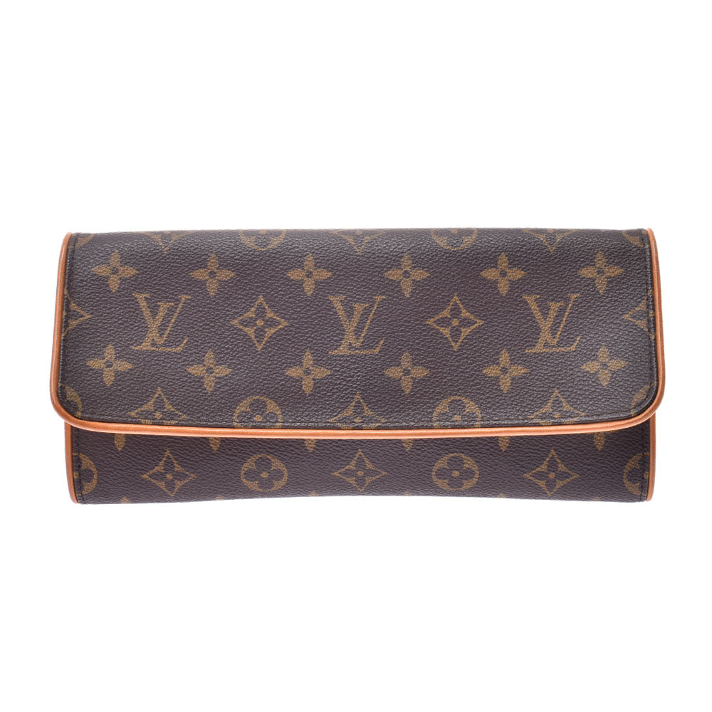 LOUIS VUITTON ルイヴィトン モノグラム ポシェットツインGM ブラウン M51852 レディース モノグラムキャンバス ショルダーバッグ Bランク 中古 