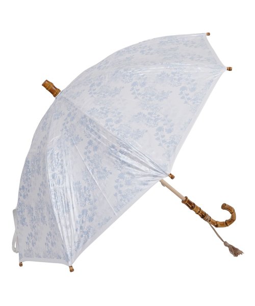 プレミアムホワイト PREMIUM WHITE 日傘 長傘 晴雨兼用 軽量 雨傘 レディース 50cm UVカット 紫外線対策 軽量 ディアフラワー柄 軽量 3