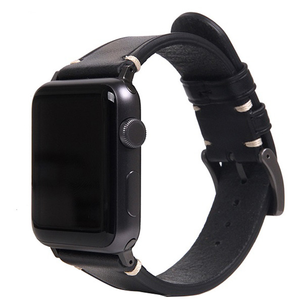 SLG Design Apple Watch 49/45/44/42mm用バンド Italian Buttero Leather ブラック SD18382AW