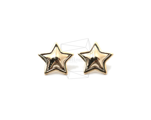 ERG-1564-G【2個入り】スターピアス,Star Earring Post/20mm x 20mm