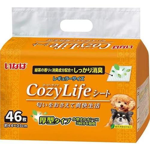 いなばペットフード Cozy Life レギュラーサイズ 厚型タイプ ペットシーツ 46枚