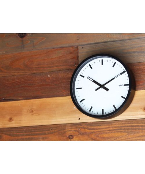 BLACK WOOD FRAME CLOCK S Φ20cm