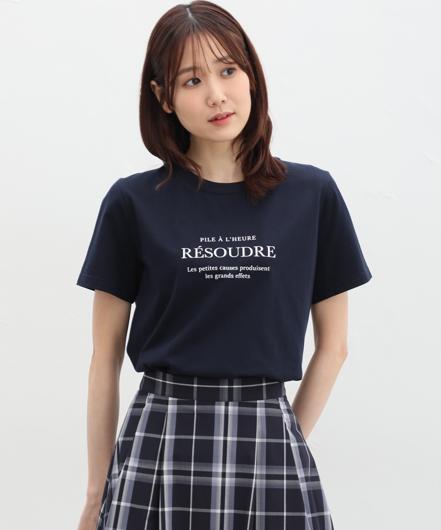 ハニーズ/ロゴプリントＴシャツ トップス Tシャツ ロゴT 半袖 ロゴ 綿混 接触冷感 UVカット