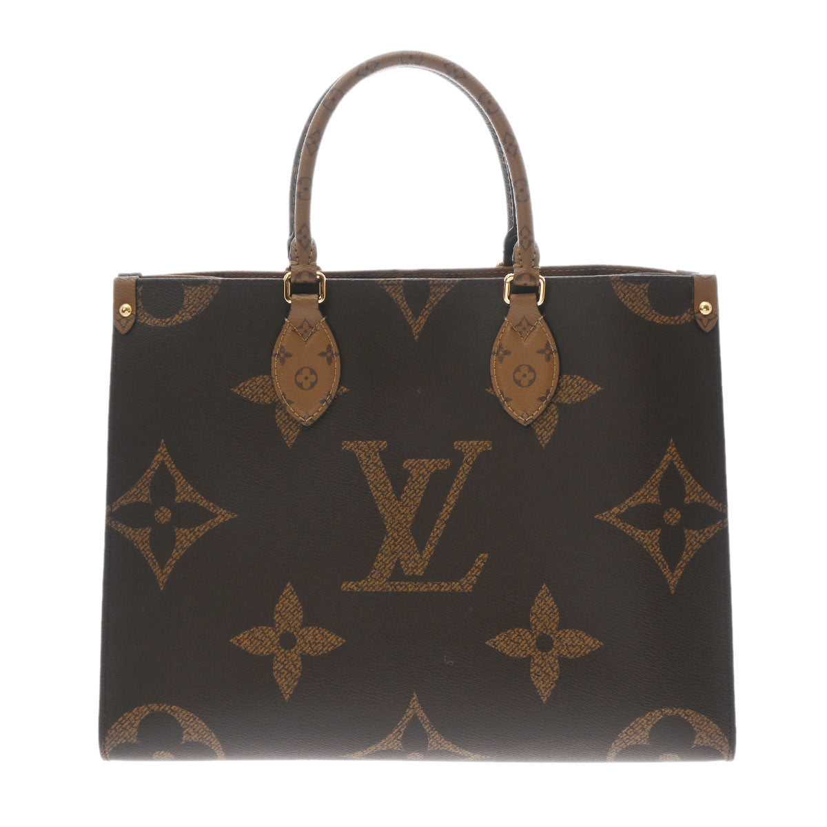 LOUIS VUITTON ルイヴィトン モノグラム リバース オンザゴーMM ブラウン M45321 レディース モノグラムキャンバス 2WAYバッグ 新同 中古 