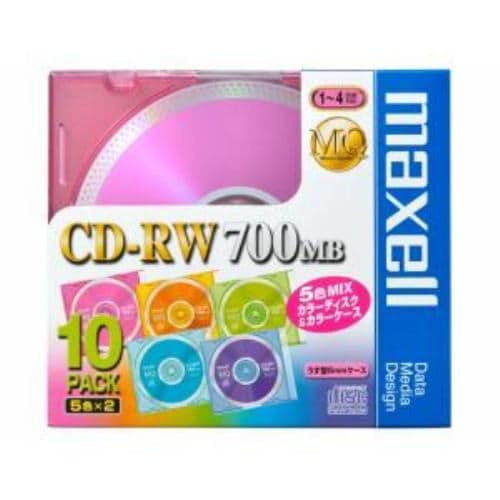 maxell 1?4倍速対応 データ用CD-RWメディア (700MB・10枚) CDRW80MIX1P10S