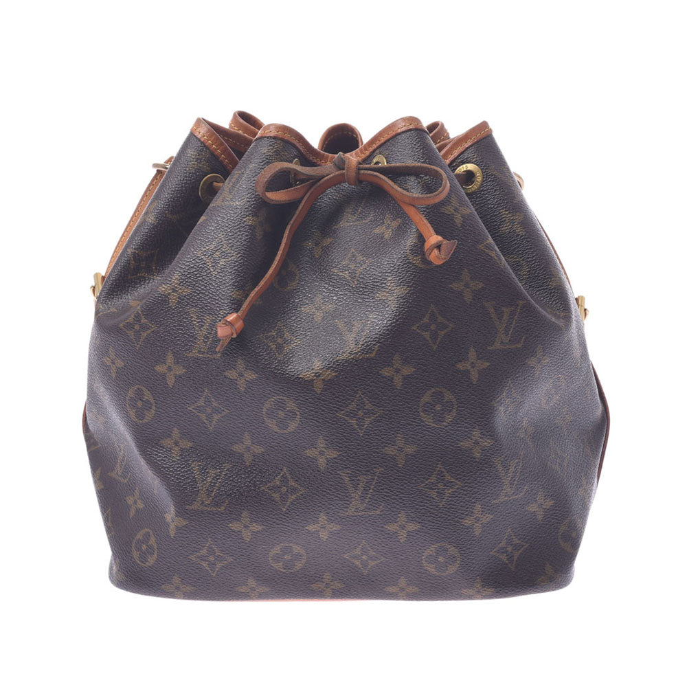 LOUIS VUITTON ルイヴィトン モノグラム プチノエ ブラウン M42226 ユニセックス モノグラムキャンバス ショルダーバッグ Bランク 中古 