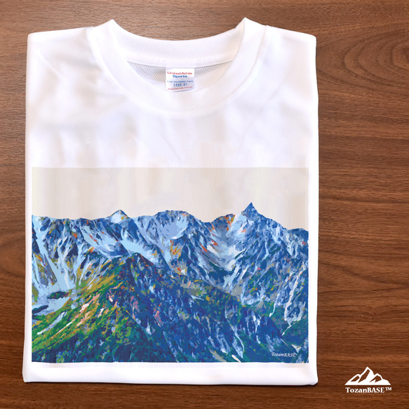 蝶が岳 Tシャツ ホワイト ドライ 吸水速乾 山 登山 アウトドア