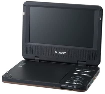 BLUEDOT ポータブルDVDプレーヤー 7インチ CPRM スリムモデル ブラック BDP-1735K【中古品】