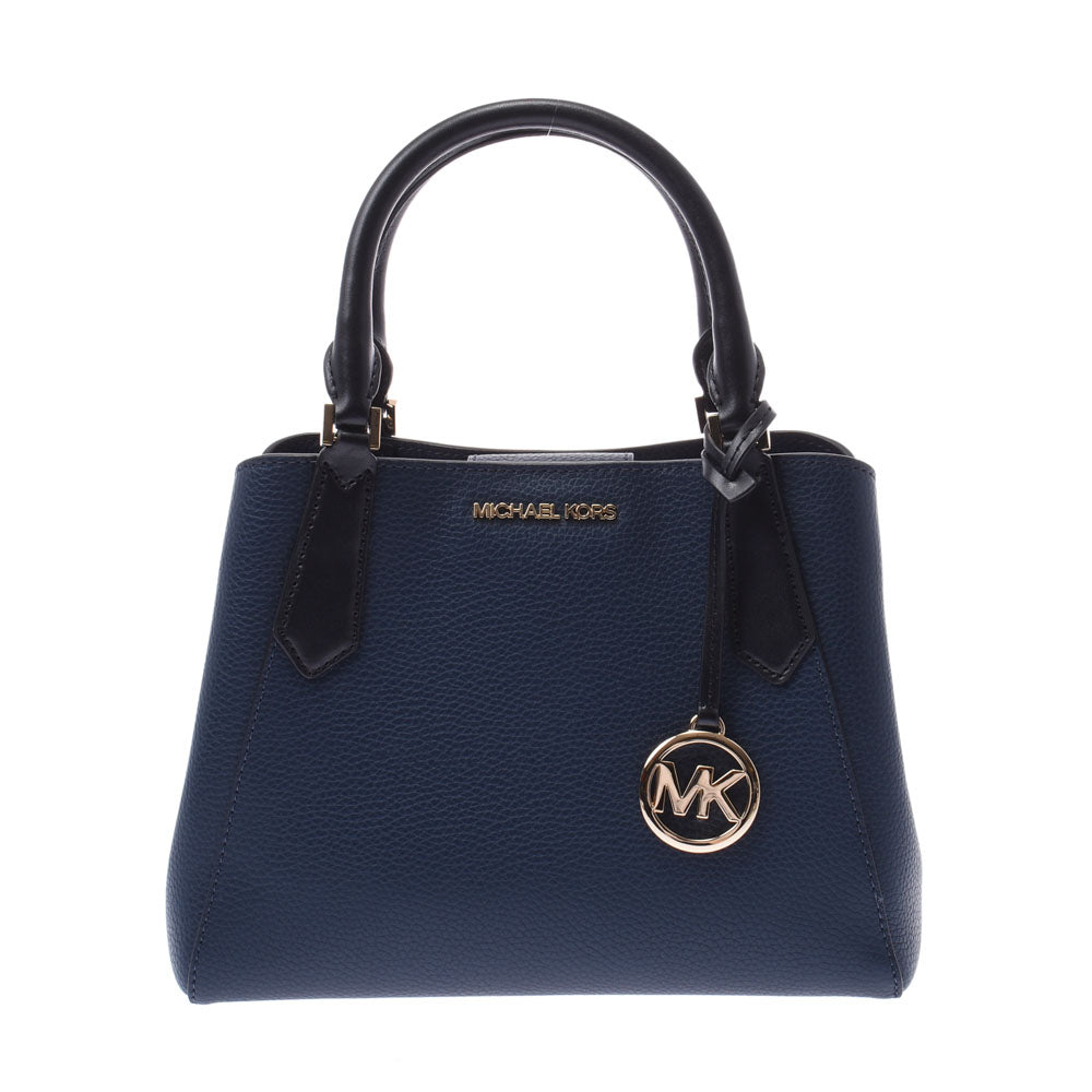 MICHAEL KORS マイケルコース 2WAYバッグ ネイビー ゴールド金具 35S0GKF-S1T レディース レザー ハンドバッグ 未使用 