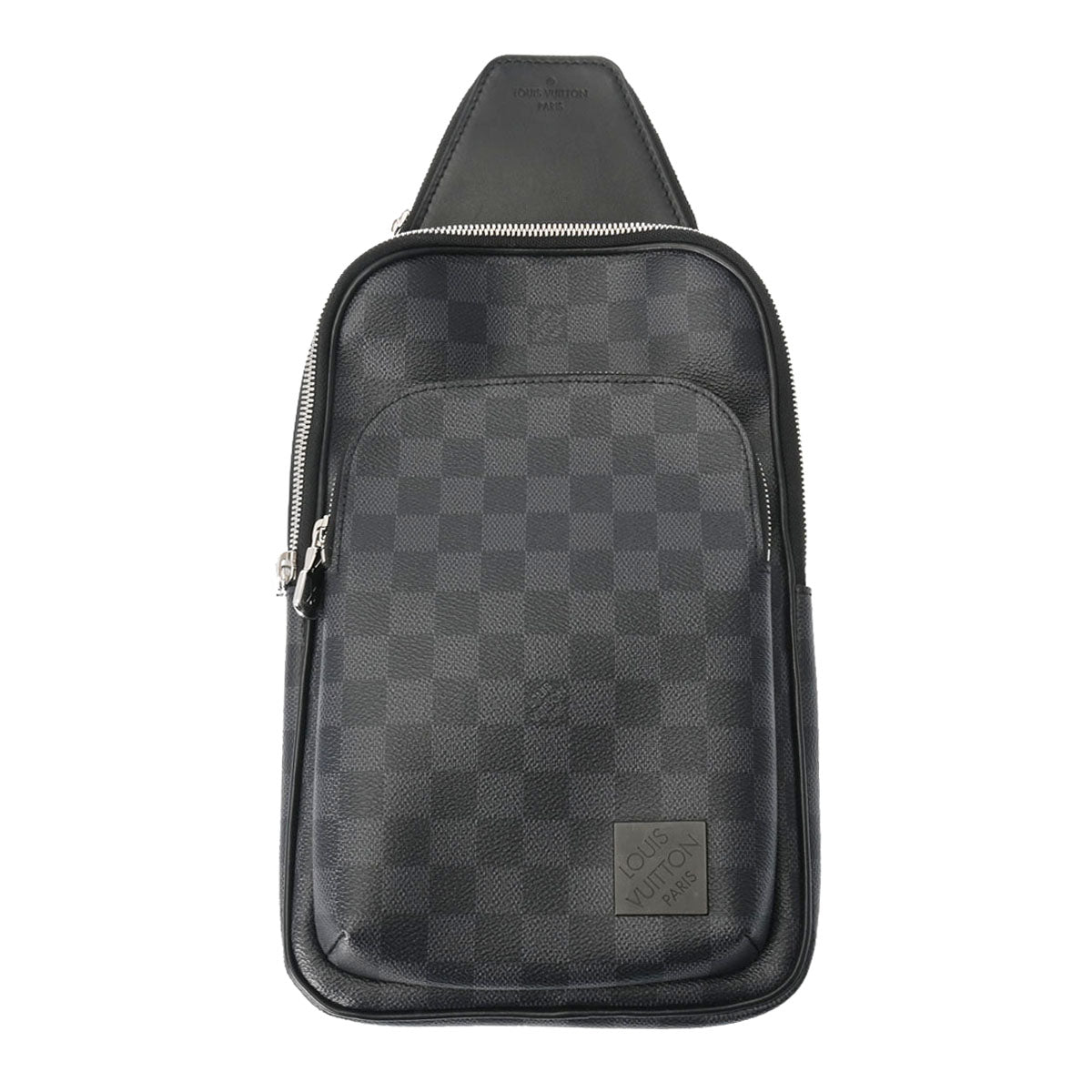 LOUIS VUITTON ルイヴィトン ダミエグラフィット アヴェニュースリングバッグ 黒 N45302 メンズ ダミエグラフィットキャンバス ショルダーバッグ ABランク 中古 