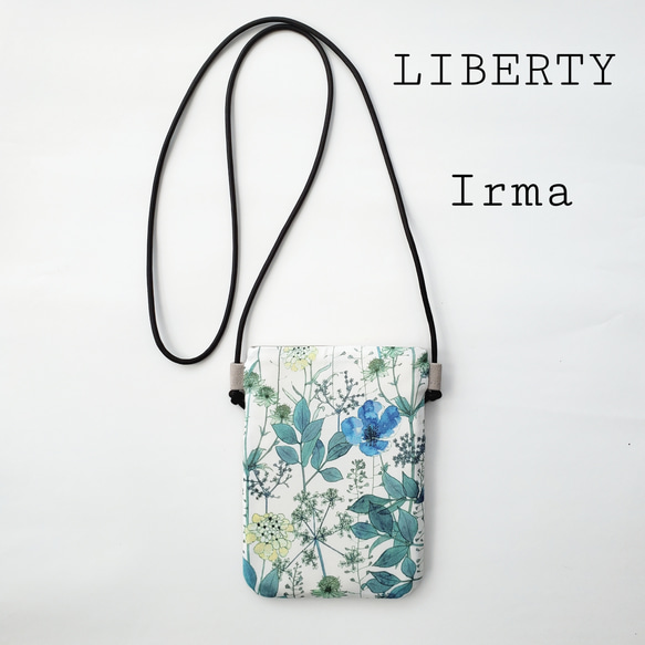 スマホショルダー　リバティ　イルマ　ポシェット　LIBERTY ギフト　[受注製作]