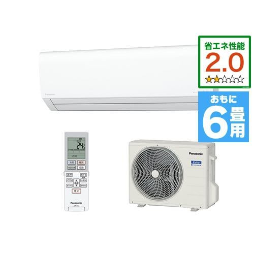 パナソニック CS-J222D-W エアコン エオリア(Eolia) Jシリーズ (6畳用) クリスタルホワイト CSJ222Dセット