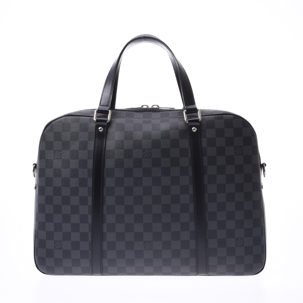 LOUIS VUITTON ルイヴィトン ダミエ グラフィット ヨーン ブリーフケース 黒/グレー N48118 メンズ ダミエグラフィットキャンバス ビジネスバッグ ABランク 中古 