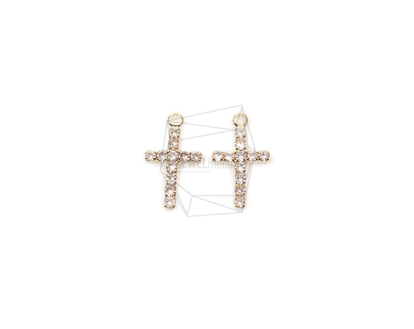 PDT-2595-G【2個入り】シンクロスペンダント,Thin Cross Pendant/11mm X 18mm