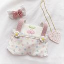 《完成品販売》ヘアクリップ＆サロペット＆ハートbag3点セット ちびぬいサイズ