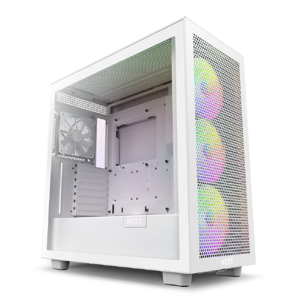 NZXT RGBファン搭載 ATX ミドルタワー ホワイト CM-H71FW-R1