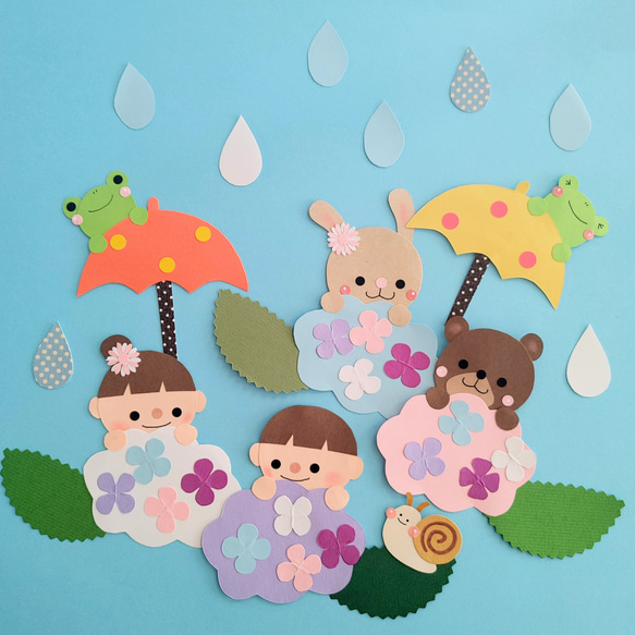 『あじさい』壁面飾り *☂︎*̣̩⋆̩ 受注制作