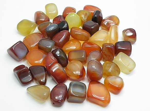 天然石タンブル　カーネリアン（Carnelian）　500g　ti-tam-07