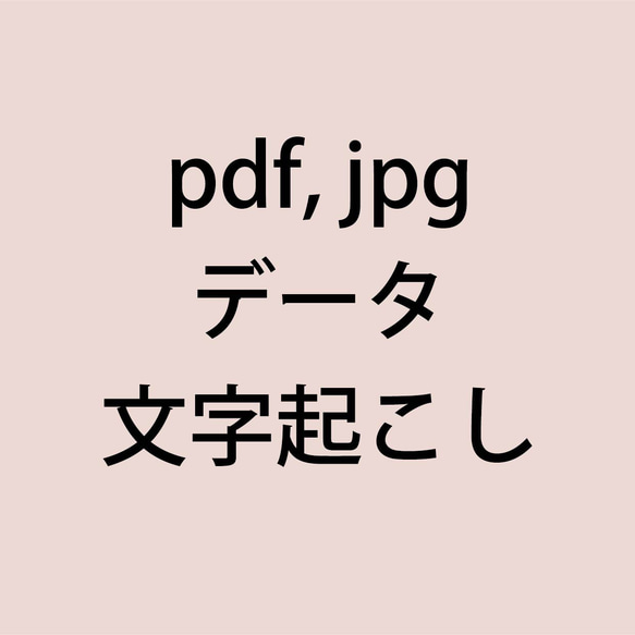 追加オプション ｜ pdf,jpgデータ文字起こし