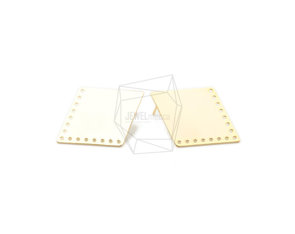 ERG-1484-G【2個入り】ロンバスピアス,Rhombus Post Earring/26mm X 34mm