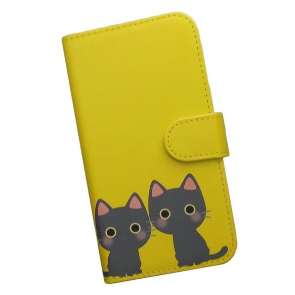 全機種対応 手帳型スマホケース 猫 ねこ かわいい 509