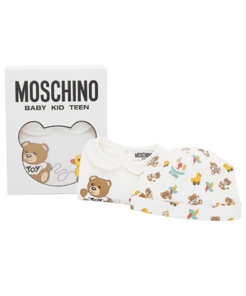 モスキーノ ベビー服 テディベア ホワイト キッズ MOSCHINO MMY056LBA00 10063