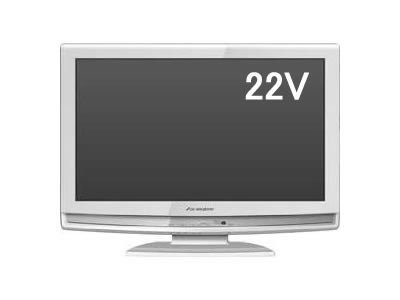 DXアンテナ 22V型地上・BS・CSデジタルハイビジョン液晶テレビ(白) LVW-223(W)【中古品】