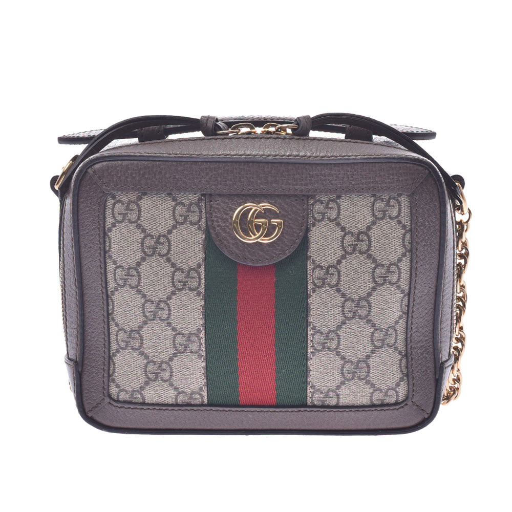 GUCCI グッチ 2WAY GGミニショルダー グレージュ系/ブラウン系 602576 メンズ GGスプリームキャンバス ショルダーバッグ ABランク 中古 